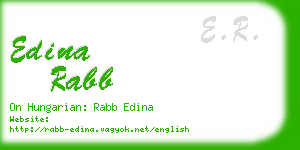 edina rabb business card